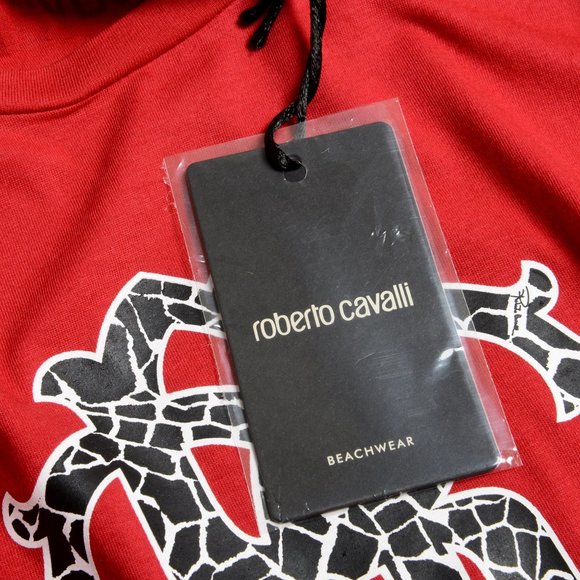 Roberto Cavalli "Beachwear" Men's Red T-Shirt - Picture 7 of 8